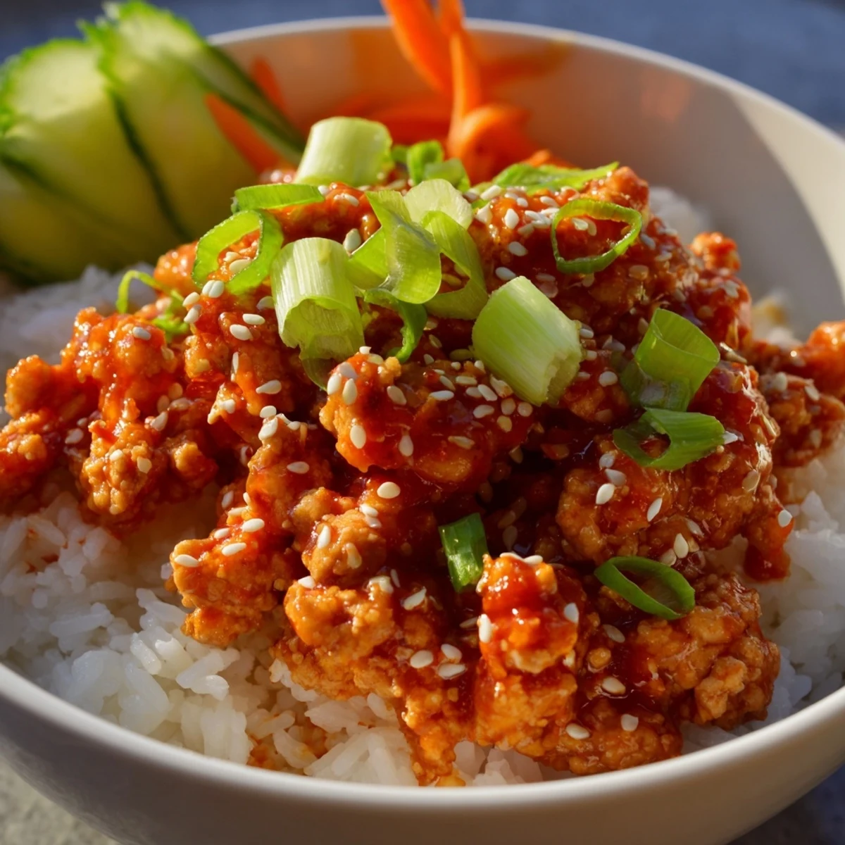 Protein Firecracker Ground Chicken Bowls