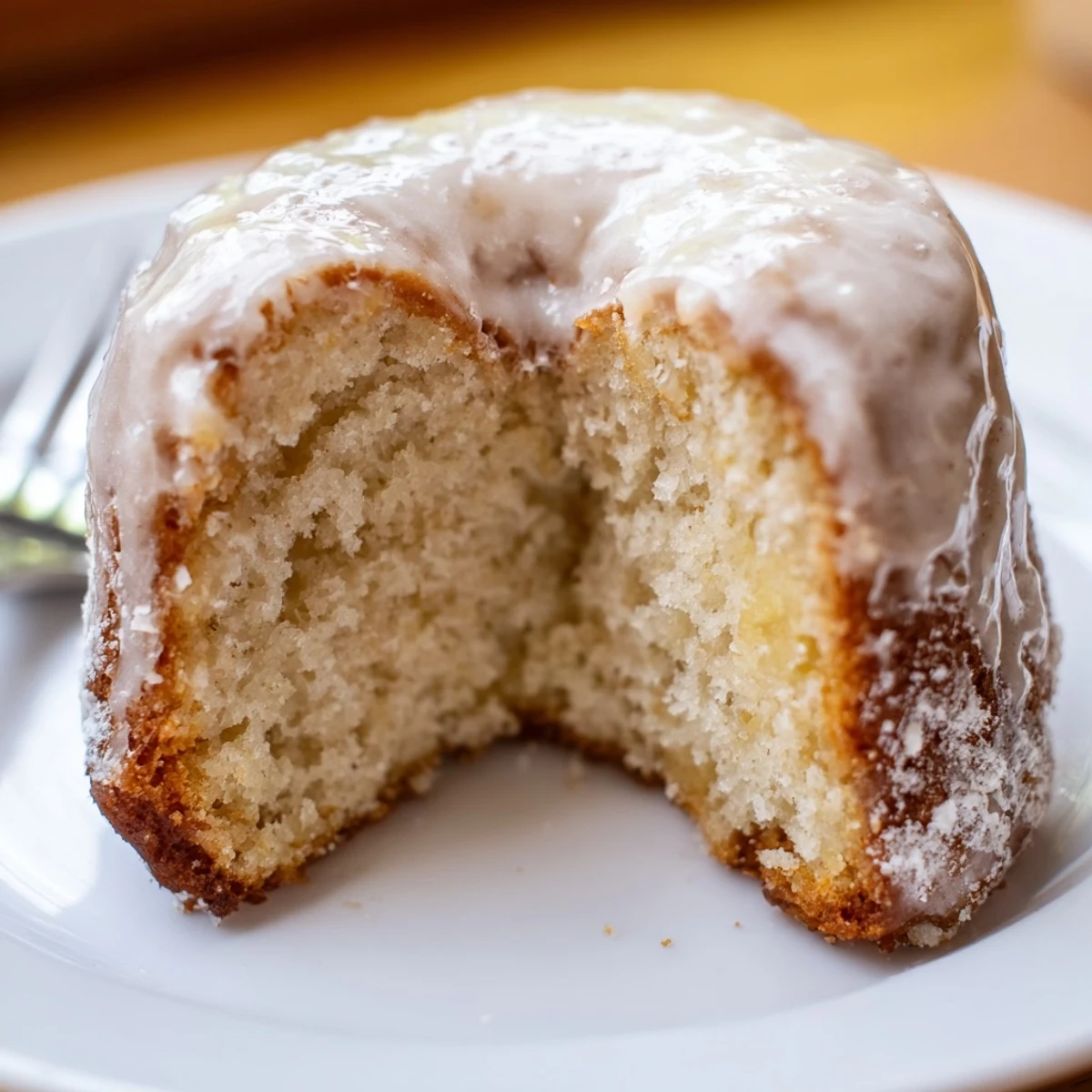 Fresh baked Banana Donuts cooling on wire rack, golden edges and cinnamon.