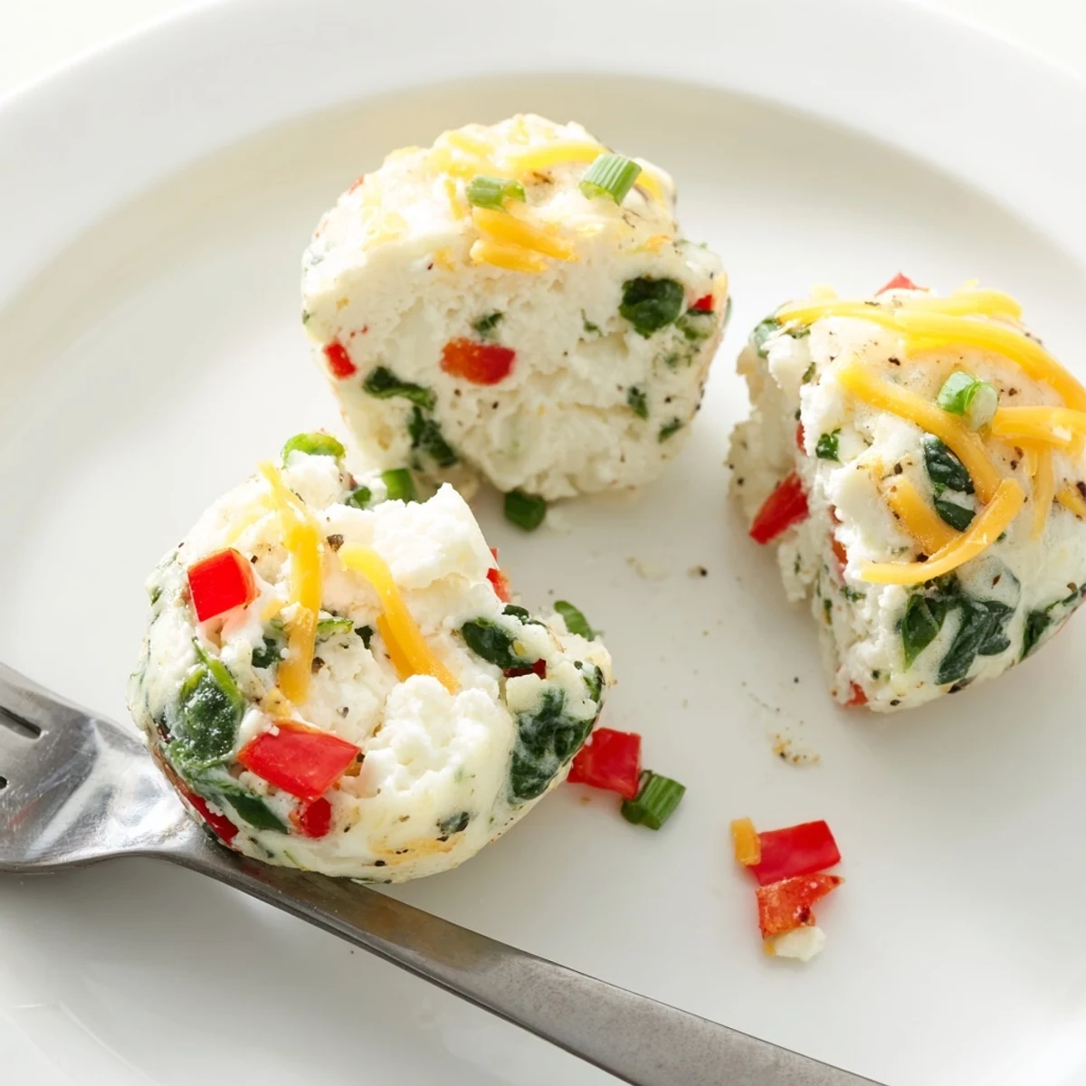 High Protein Egg White Bites With Cottage Cheese, fluffy golden muffins, warm