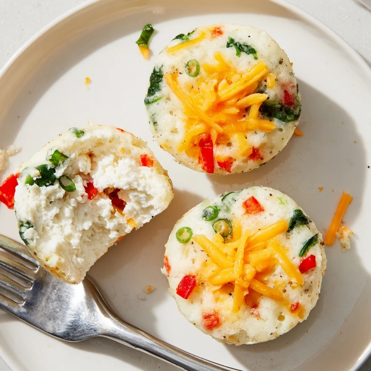Warm High Protein Egg White Bites With Cottage Cheese, savory herb aroma