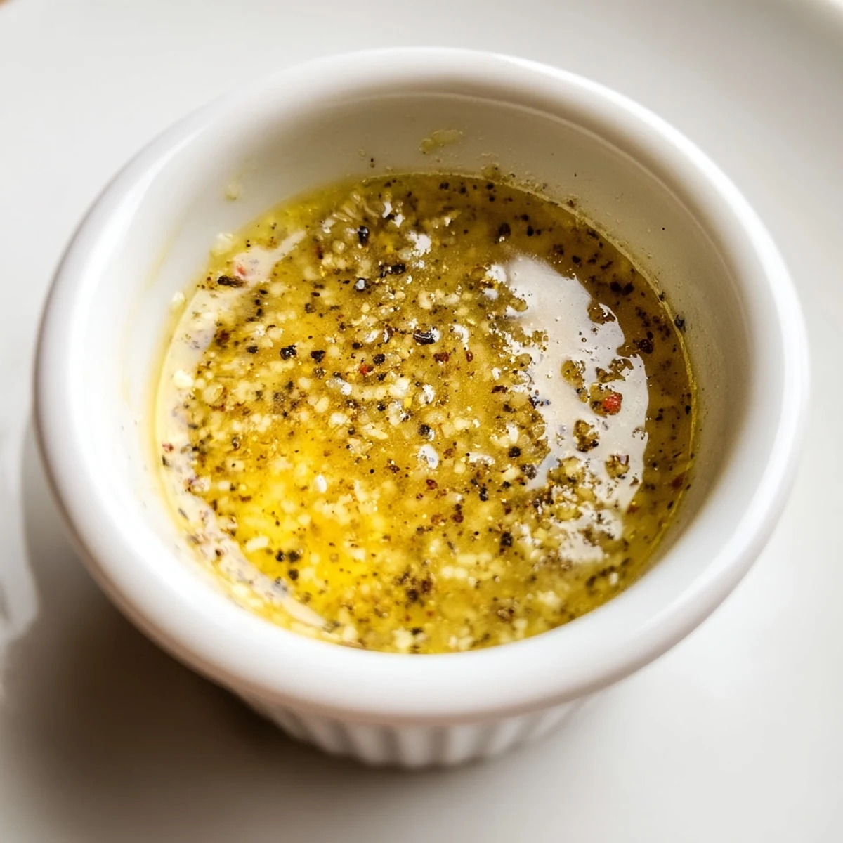 Dijon Vinaigrette Recipe glistening with olive oil, tangy mustard, ideal for salads