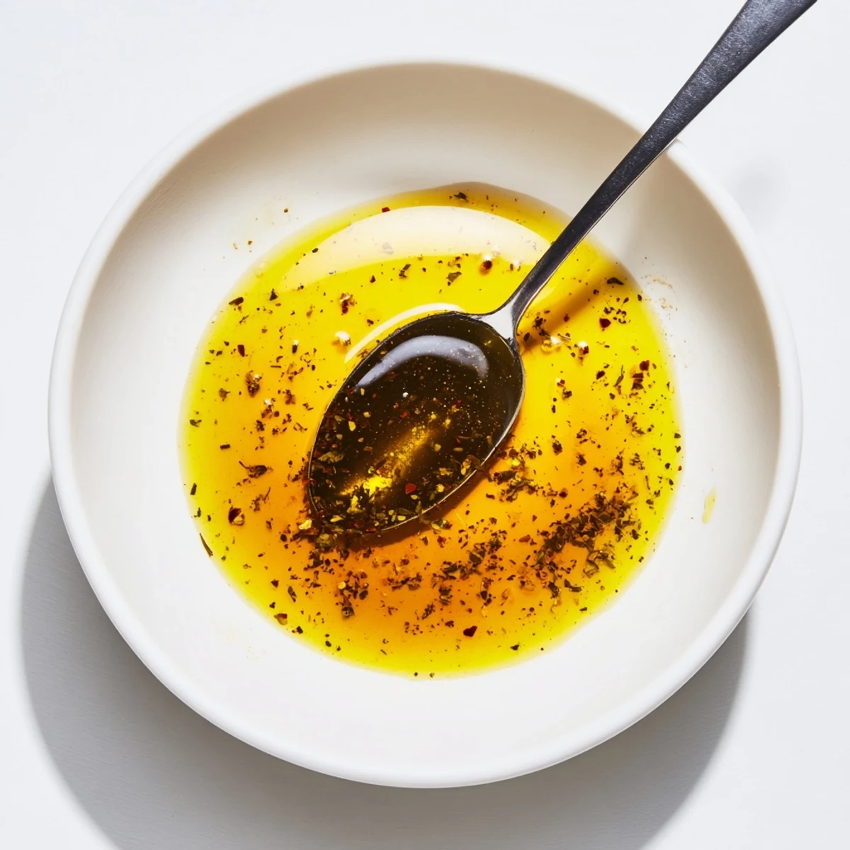 Bright Italian Vinaigrette whisked smooth, perfect for salads or grilled vegetables.