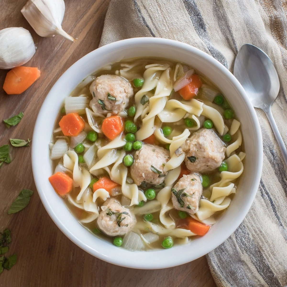 Creamy one pot chicken and noodles with tender meat, vegetables, and wide egg noodles in a rich broth