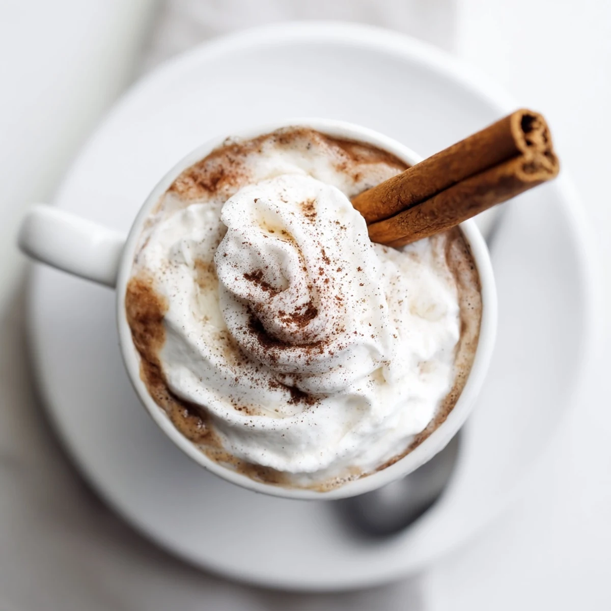 Two Cozy Winter Lattes on a tray, maple-sweetened and garnished with cinnamon