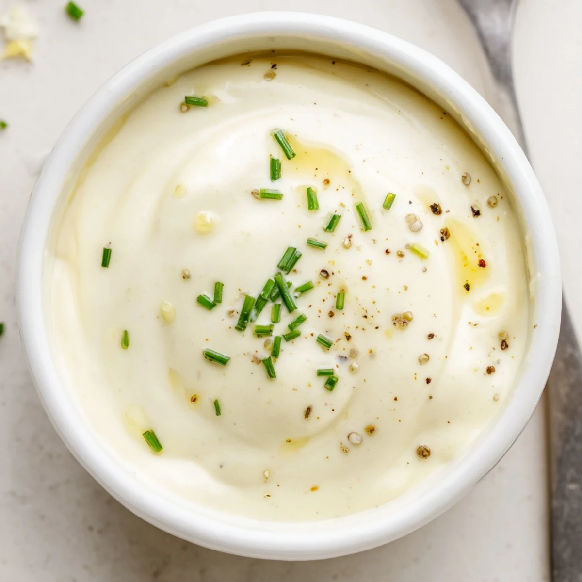 Whisked Creamy Tangy Sauce in glass jar, smooth, zesty bite for sandwiches
