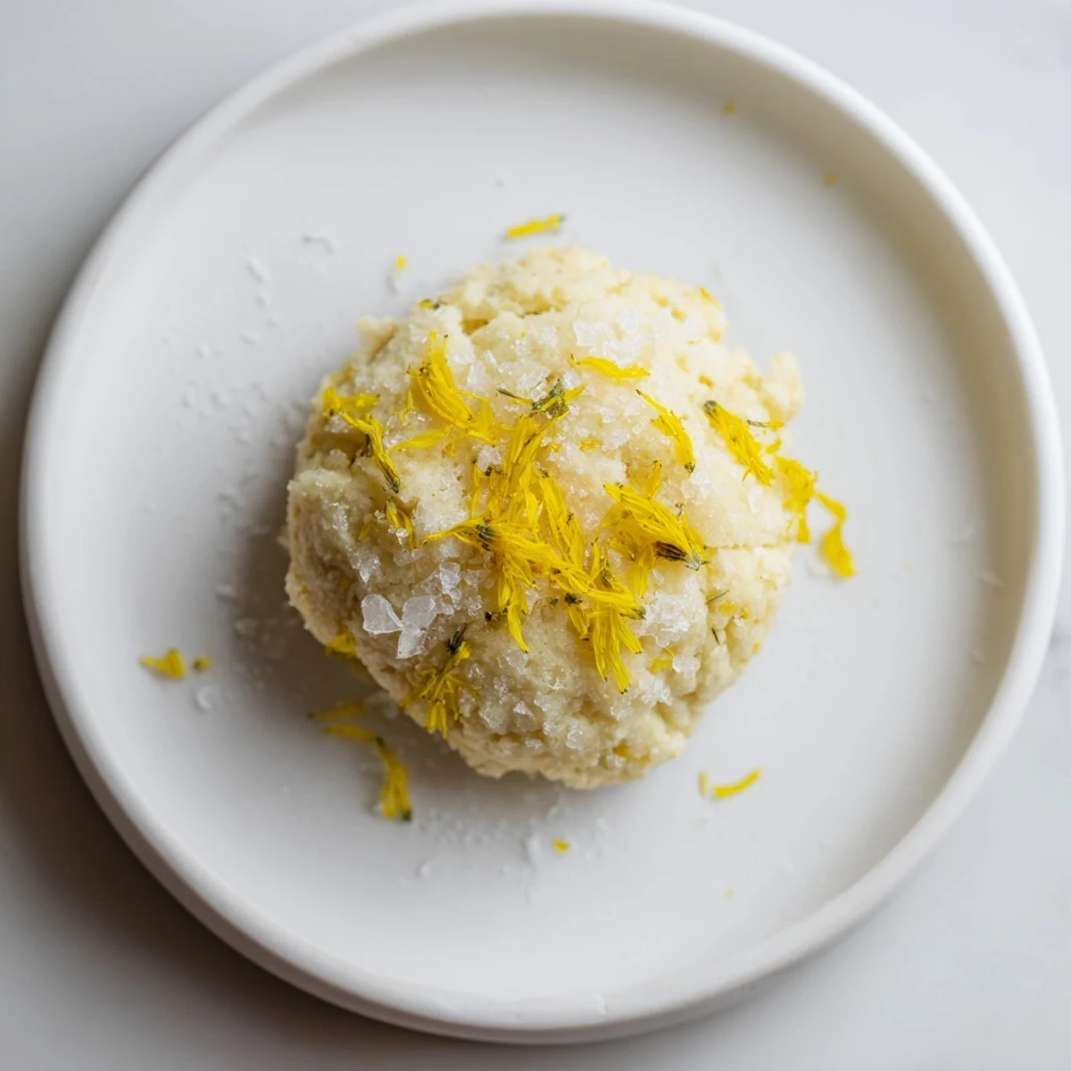 Warm Magical Dandelion Cookies Recipe served with chamomile tea, delicate petal texture