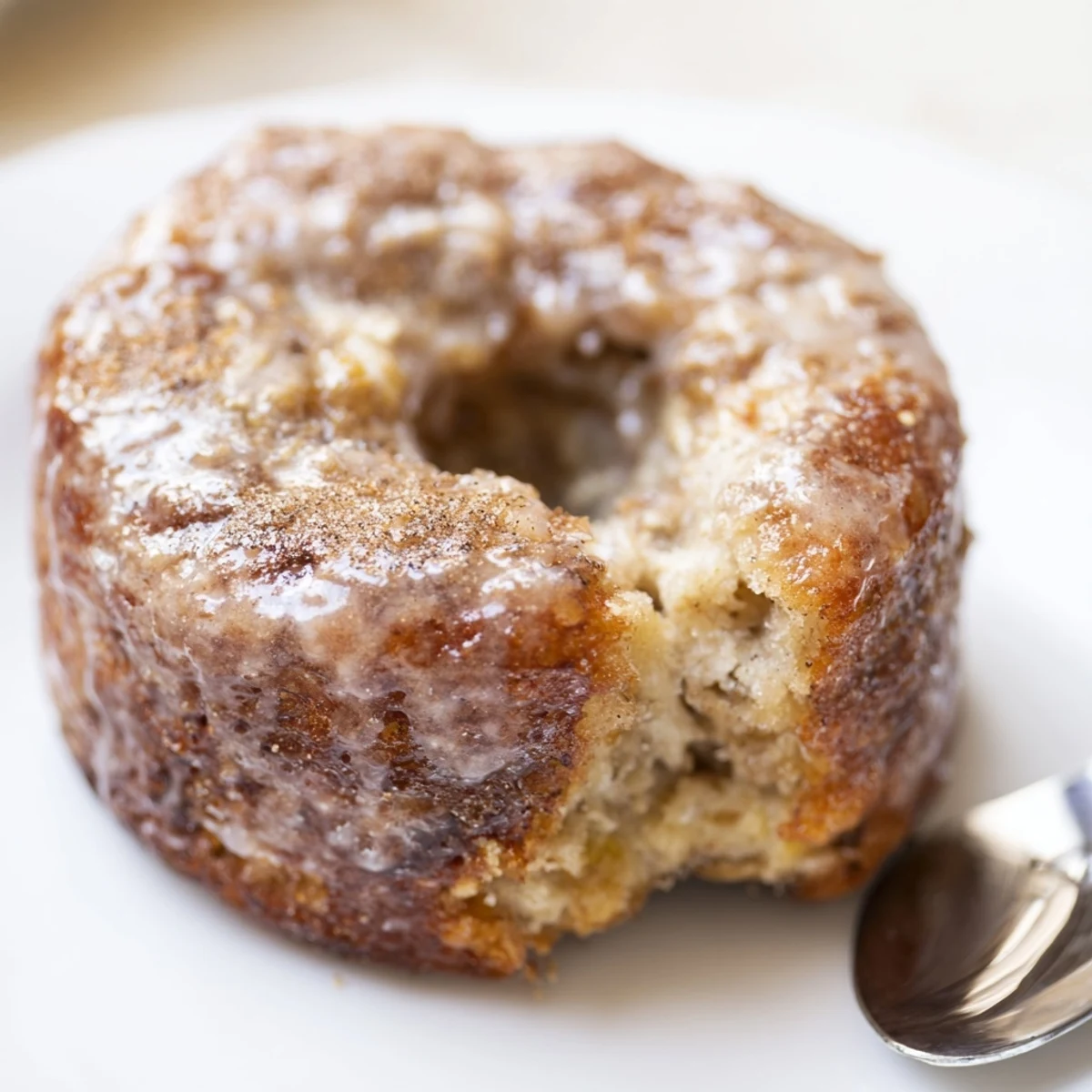 Baked Banana Donuts dusted with powdered sugar, perfect with morning coffee.