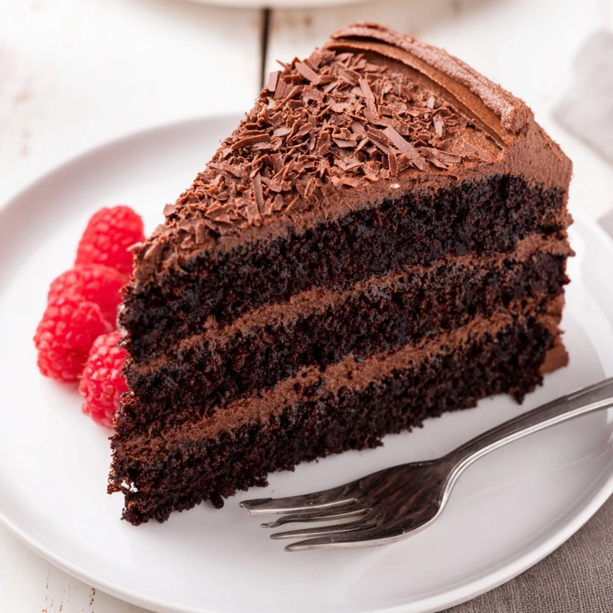Warm Chocolate Cake Recipe served with fresh berries and melting frosting.