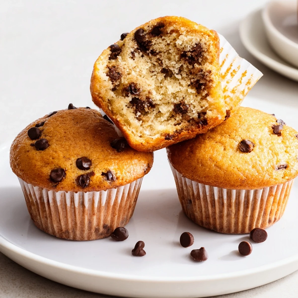 Warm Little Bites Mini Muffins, golden tops and tender, buttery crumbs.