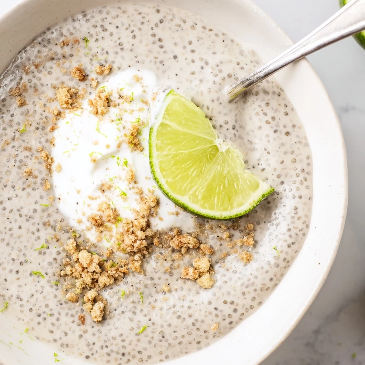 Zesty, refreshing Key Lime Chia Pudding with silky texture, perfect light dessert