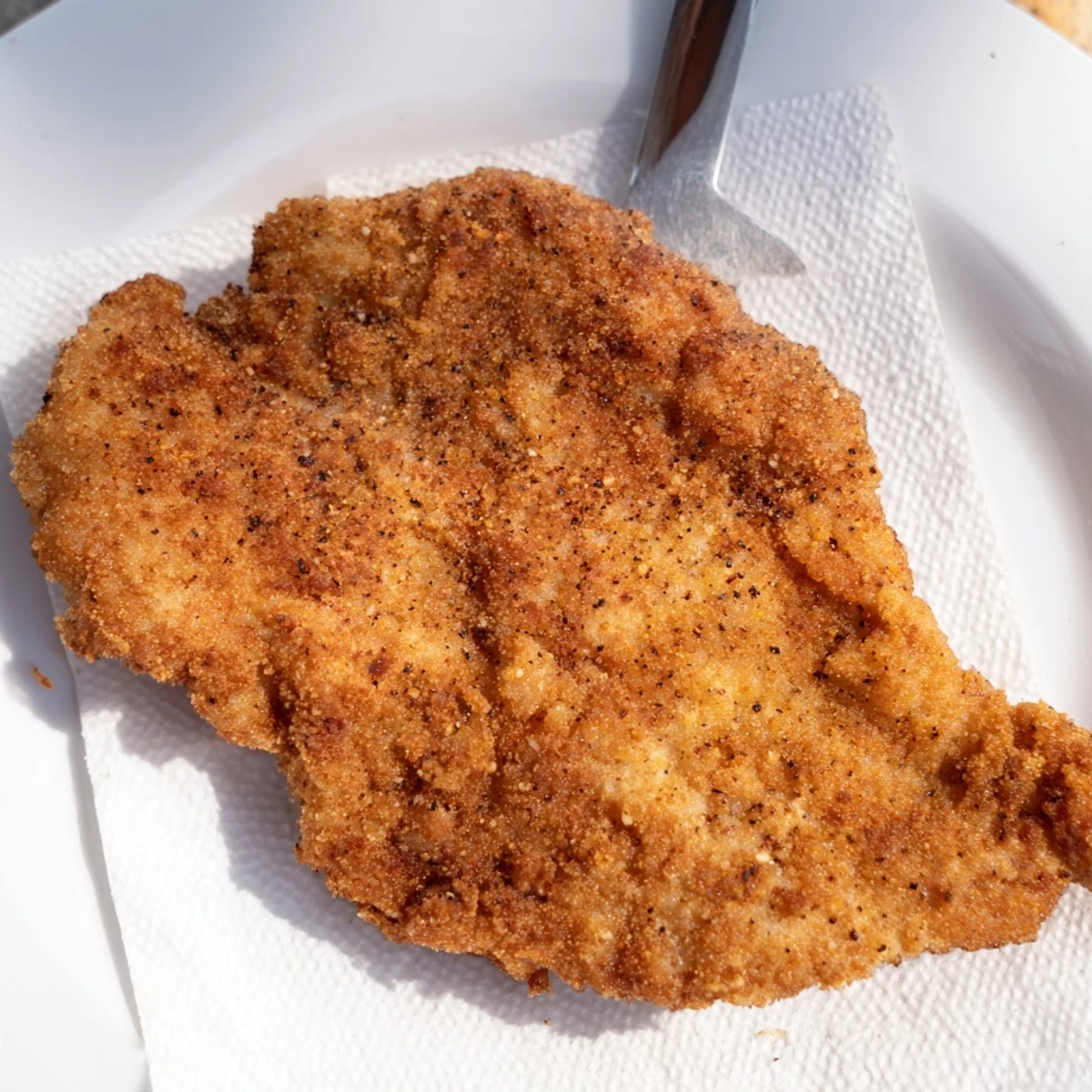 Crispy Fried Chicken Breast plated with creamy mashed potatoes and coleslaw