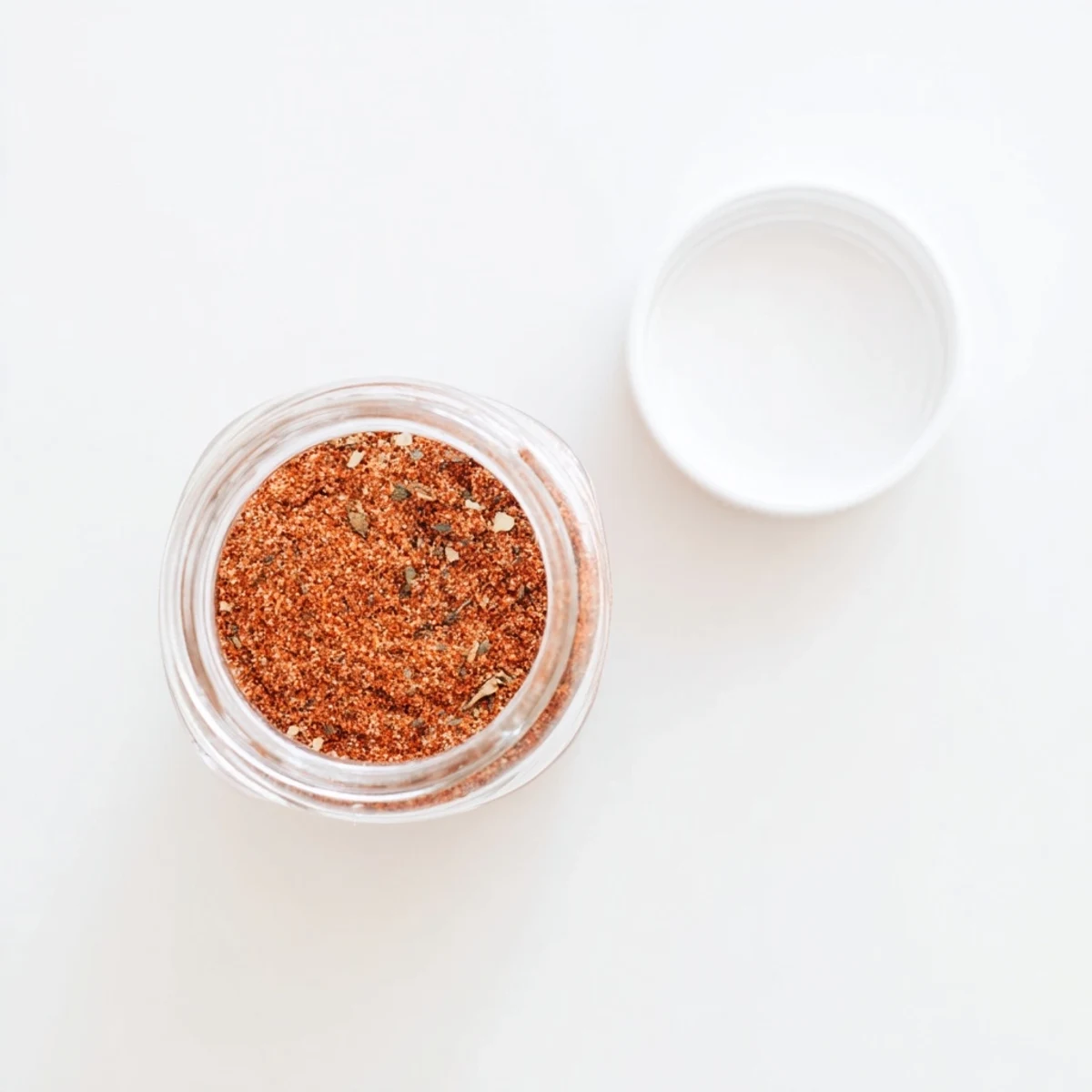 Homemade French fry seasoning blend ingredients arranged in small bowls including paprika garlic powder and salt for mixing