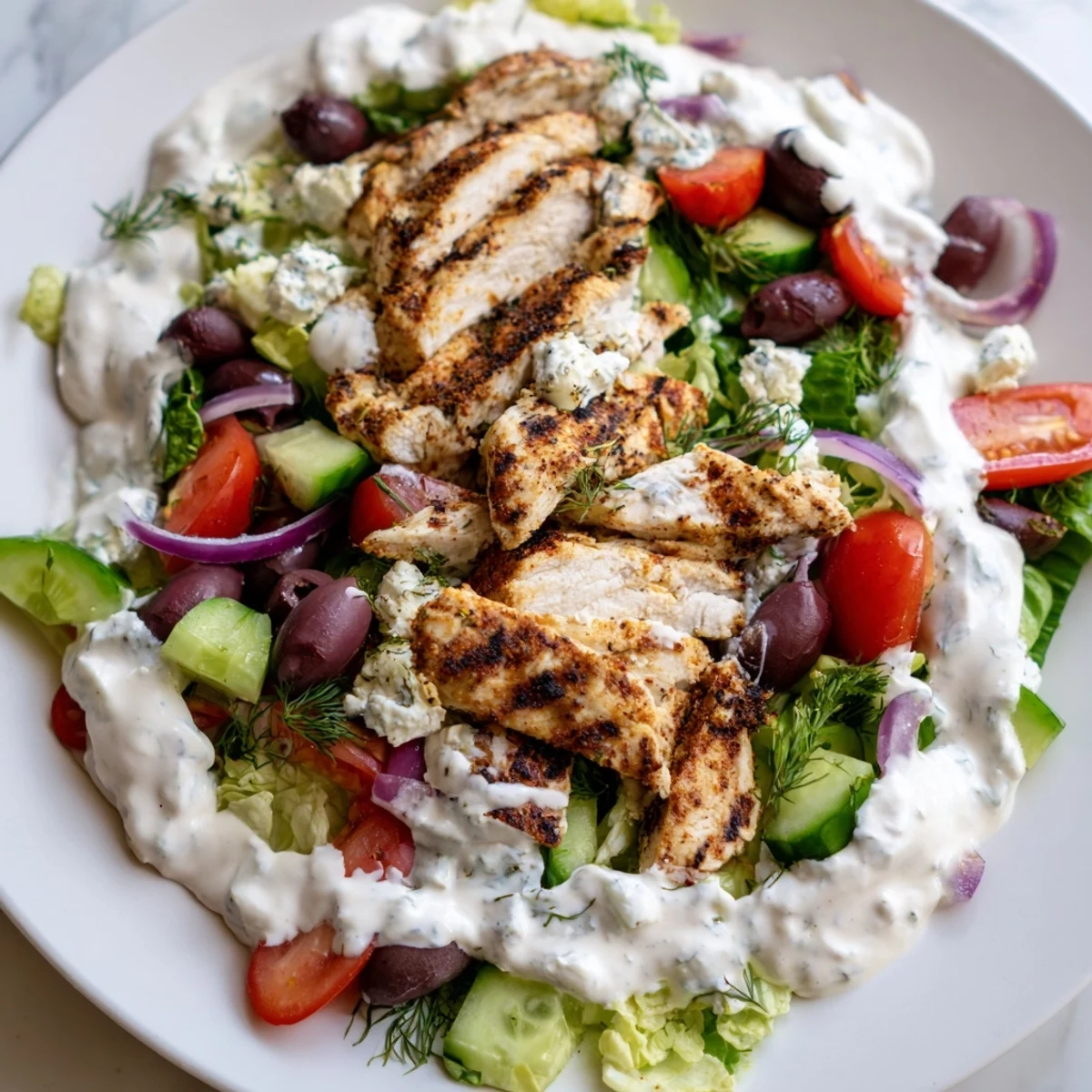 Greek Chicken Salad With Feta