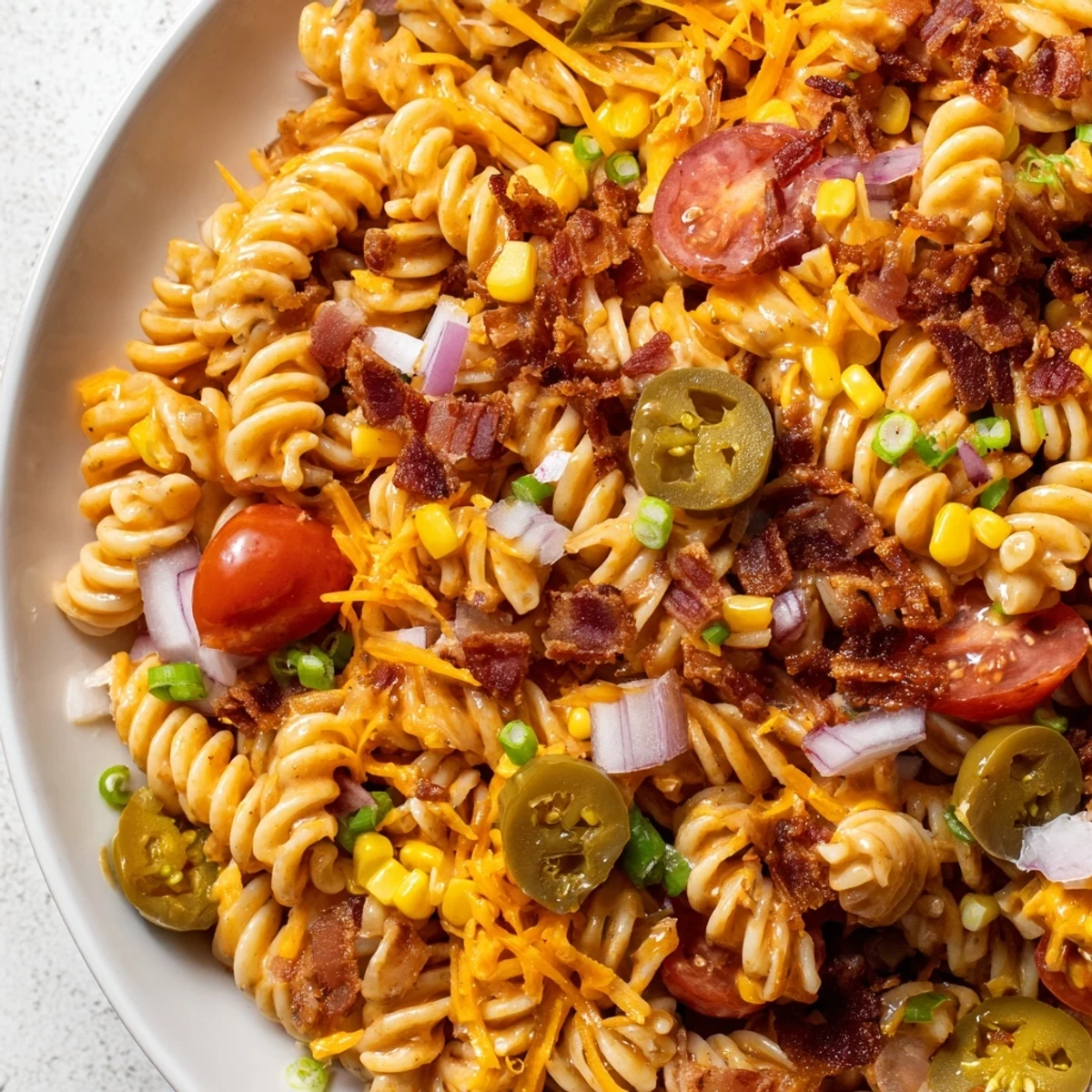 Cowboy Pasta Salad with Beef