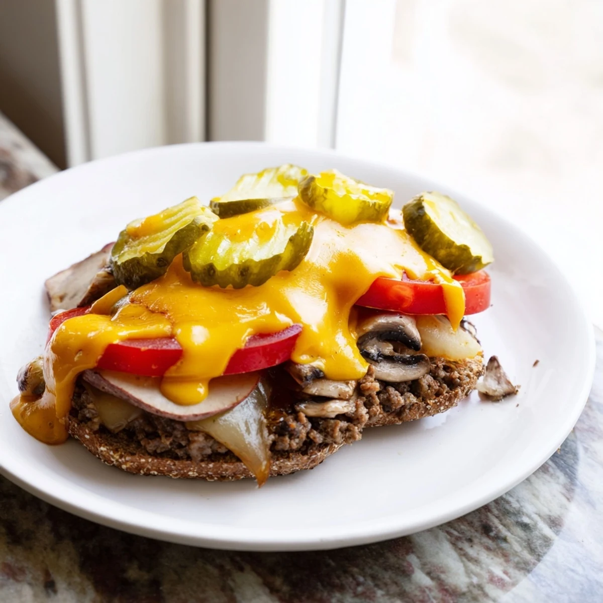 Golden campfire cheeseburger hobo packets with melted cheddar over juicy beef patties