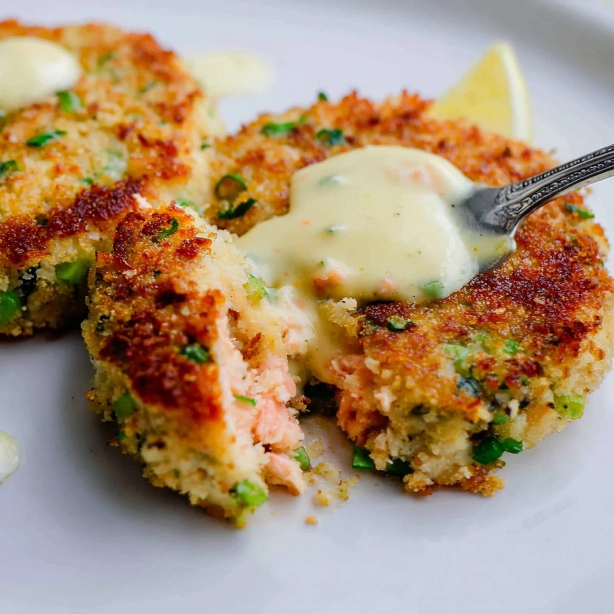 Lemon Garlic Alaska Salmon Cakes