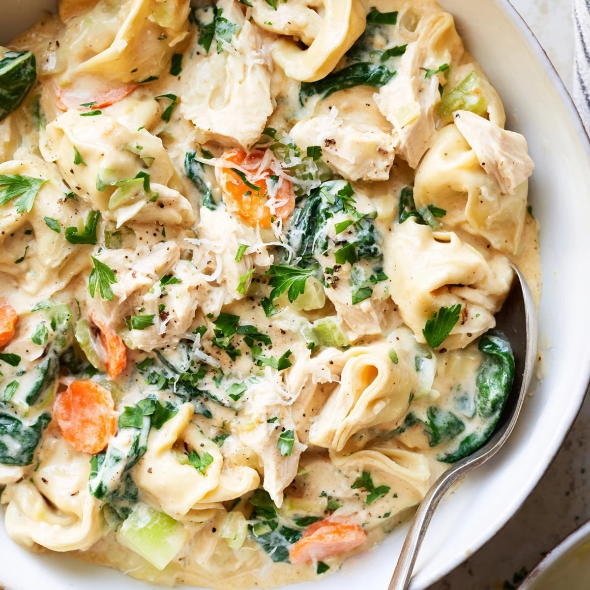 Crockpot Chicken Tortellini