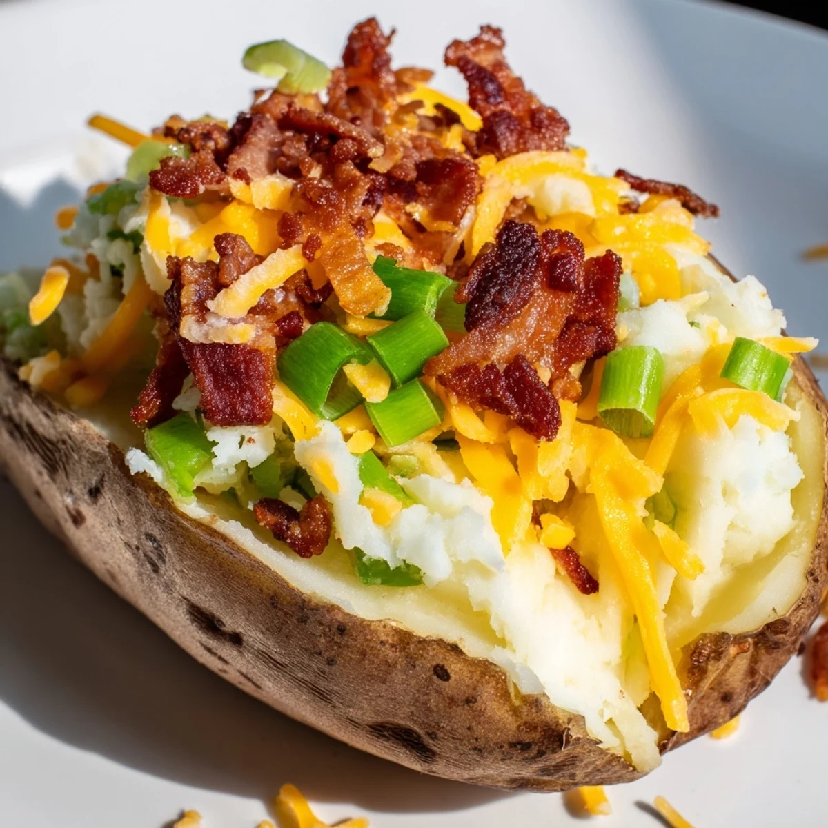 Creamy potato skins filled with spicy jalapenos and melted cheddar cheese for a comforting, zesty bite.  