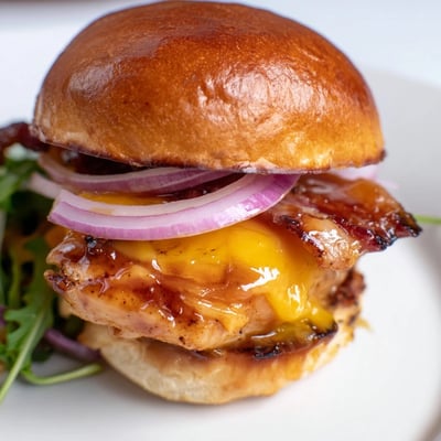 Juicy maple-glazed chicken tucked into soft slider buns with crunchy greens and smoky bacon